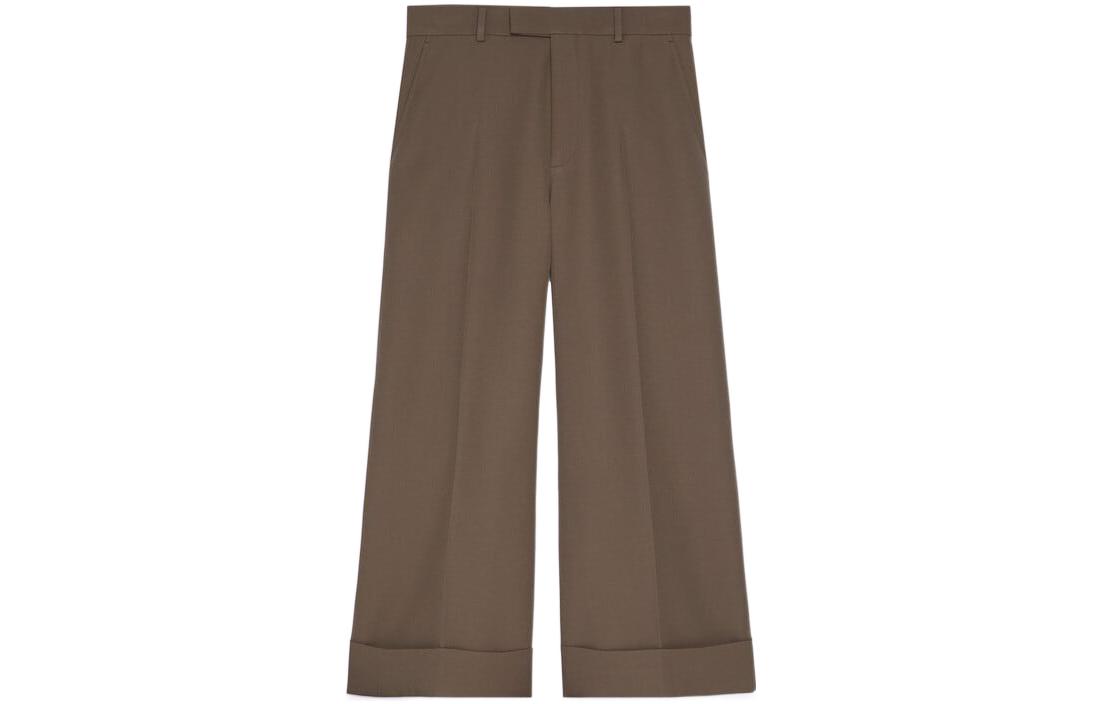 Gucci Cosmogonie SS22 Long Straight Casual Pants Coffee Brown 723677-ZAHE0-2144