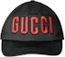Lookbook GUCCI Cotton Black Baseball Cap with Hollowed Logo Unisex. 7013244HAOY1060