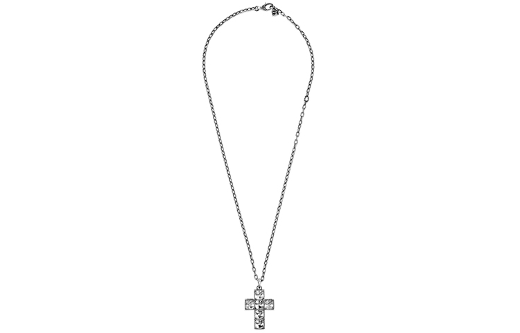 GUCCI Cross Pendant Silver Necklace Vintage Style Jewelry YBB550207001 圖 2
