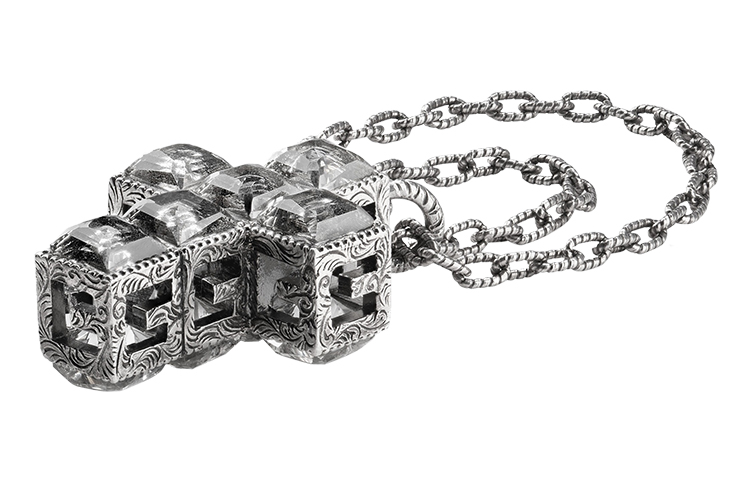 GUCCI Cross Pendant Silver Necklace Vintage Style Jewelry YBB550207001 圖 4