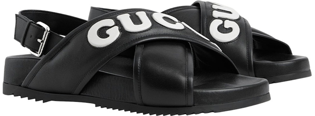 グッチ クロスオーバー サンダル (ブラック) 742024-AABYS-1365 Lookbook グッチ クロスオーバー サンダル (ブラック) 742024-AABYS-1365