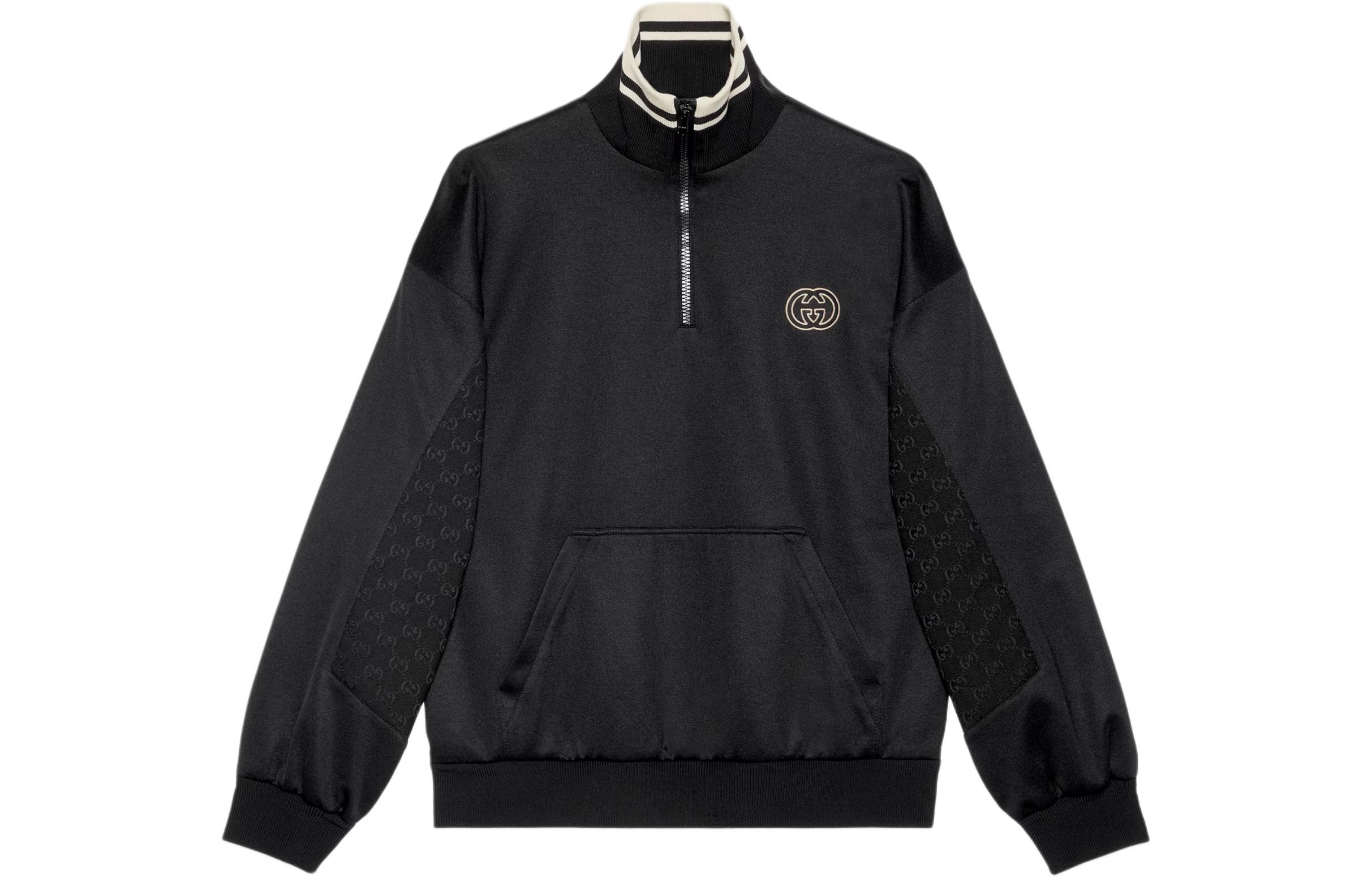 Gucci Cruise 2024 Logo Embroidered Zip-Up Jacket Black 768614-XJF4A-1043