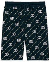 Gucci Crystal Cotton Jersey Shorts Teal 693049-XJFY8-4330 Gucci Crystal Cotton Jersey Shorts Teal 693049-XJFY8-4330