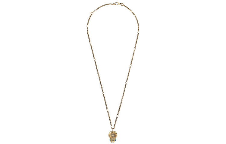 Gucci Crystal Lion Head Aged Gold Necklace-Unisex & Couples Edition. 412885-J1D50-8068 圖 4