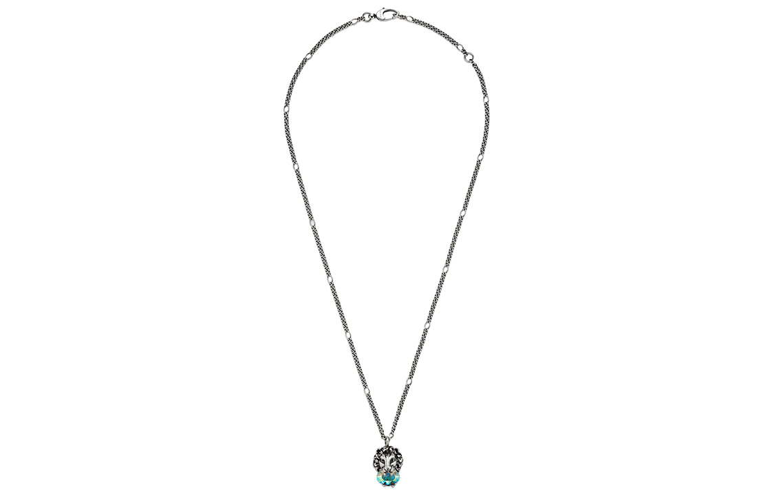 GUCCI Crystal Lion Head Necklace Fashion Jewelry 412885-J3F42-8162 圖 3