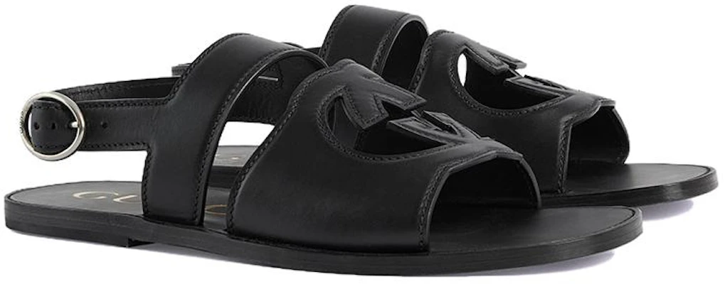 GUCCI古馳 互扣式G 皮革鏤空時尚涼鞋 男款 黑色 Lookbook GUCCI古馳 互扣式G 皮革鏤空時尚涼鞋 男款 黑色