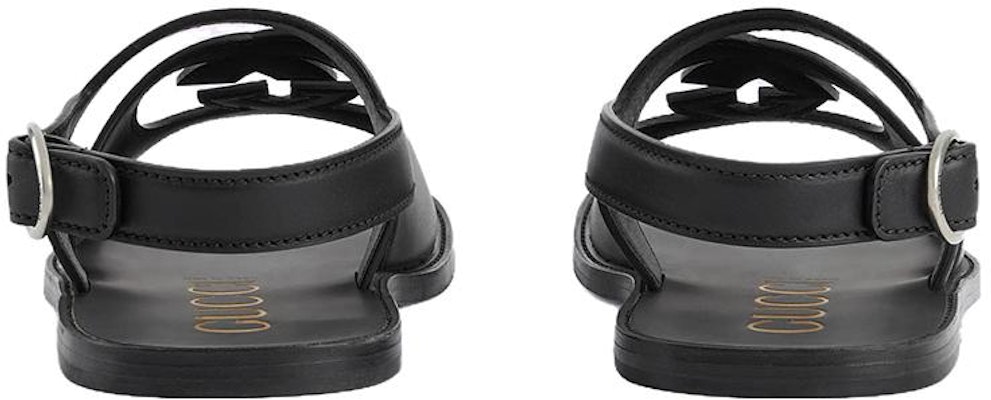 GUCCI古馳 互扣式G 皮革鏤空時尚涼鞋 男款 黑色 Purchase GUCCI古馳 互扣式G 皮革鏤空時尚涼鞋 男款 黑色