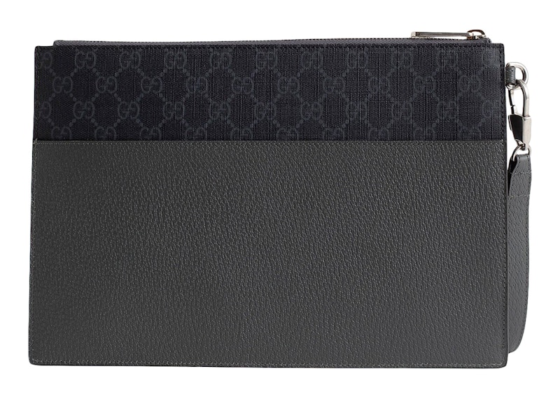 Gucci Cut out GG Pouch GG Supreme Grey/Black 圖 2
