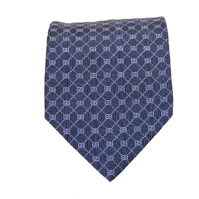 GUCCI Dark Blue Tie GG Supreme Collection 386489-4B002-4269