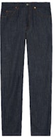 Gucci Deep Blue Straight-Leg Jeans with Back Logo Patch 623953-XDBBS-4100 Gucci Deep Blue Straight-Leg Jeans with Back Logo Patch 623953-XDBBS-4100