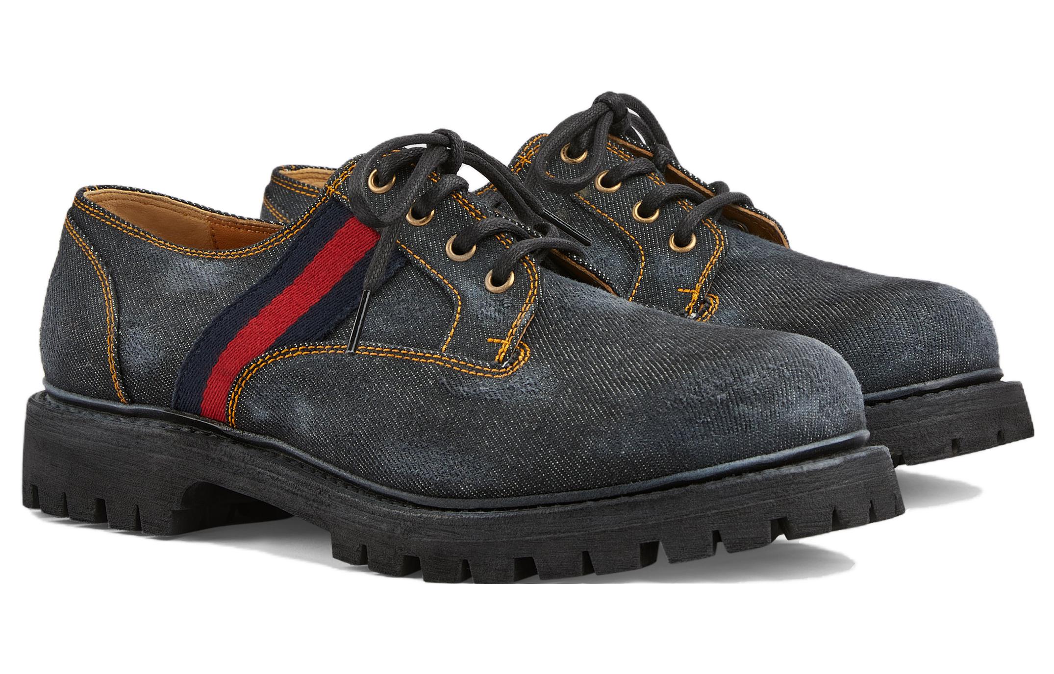 Lookbook Gucci Denim Derby Shoes 'Navy' 761990-FACG0-1098
