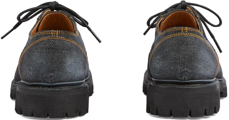 Gucci Denim Derby Shoes 'Navy' 761990-FACG0-1098 Purchase Gucci Denim Derby Shoes 'Navy' 761990-FACG0-1098