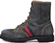 Buy Gucci Denim Round-Toe Lace-Up Ankle Boots 'Black' 761989-FACKB-1054