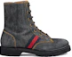 Order Gucci Denim Round-Toe Lace-Up Ankle Boots 'Black' 761989-FACKB-1054
