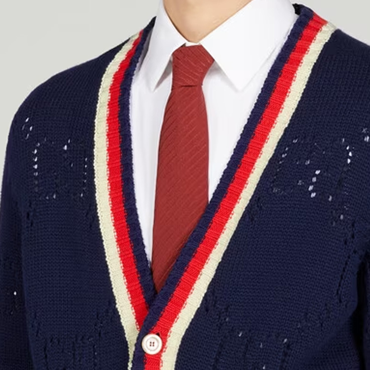 Lookbook GUCCI 男士紅色斜紋絲質領帶 741716-4EAAT-6100