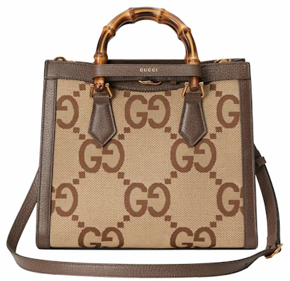 Tas Gucci Diana Jumbo GG Tote Kecil Camel/Ebony Order Tas Gucci Diana Jumbo GG Tote Kecil Camel/Ebony