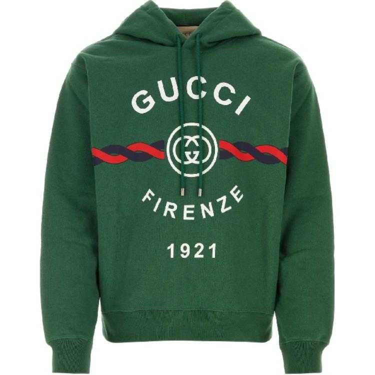 Gucci Digital Alphabet Logo Green Hoodie Long Sleeve 646953-XJD70-3635