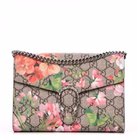 Gucci Dionysus Chain Wallet GG Supreme Blooms Mini Antique Rose Gucci Dionysus Chain Wallet GG Supreme Blooms Mini Antique Rose