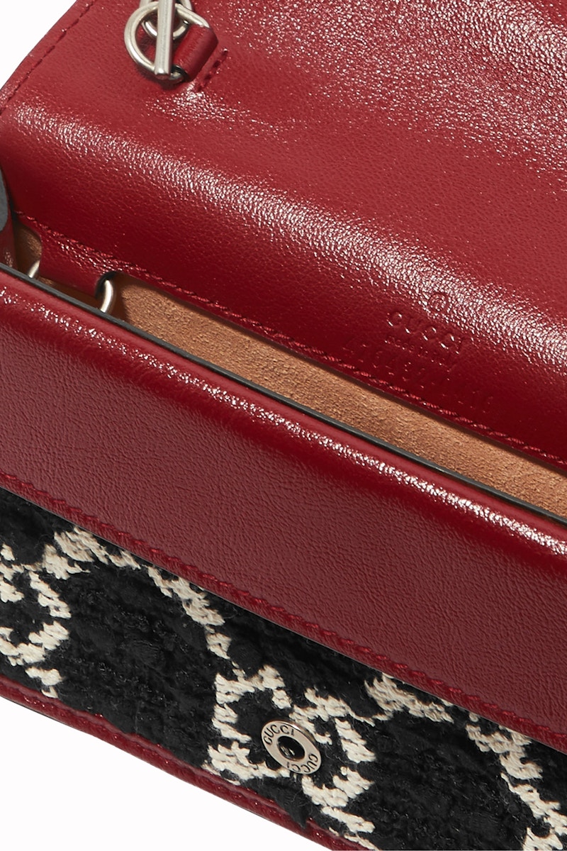 Gucci Dionysus GG Tweed Super Mini Black/White/Cerise 圖 3