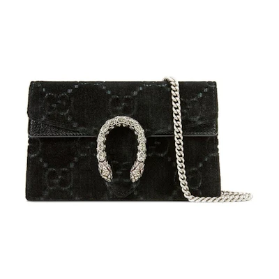 Gucci Dionysus GG Velvet Super Mini Black