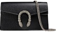 Buy Gucci Dionysus Leather Shoulder Bag Super Mini Black