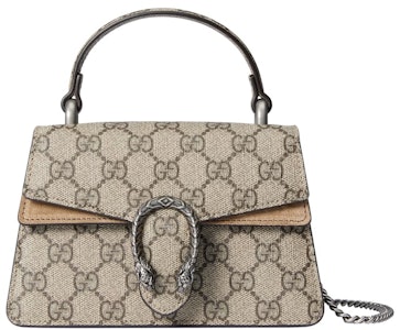 Gucci酒神迷你手提包米色/深棕色 Buy Gucci酒神迷你手提包米色/深棕色