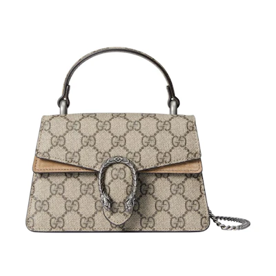 Gucci Dionysus Mini Top Handle Bag Beige/Ebony