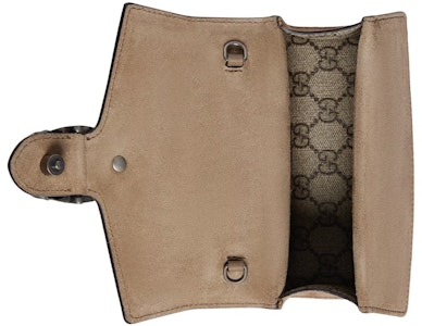 Gucci酒神迷你手提包米色/深棕色 Lookbook Gucci酒神迷你手提包米色/深棕色