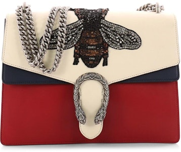 Gucci酒神系列中號肩背包—紅色/白色/藍色蜜蜂款 Buy Gucci酒神系列中號肩背包—紅色/白色/藍色蜜蜂款