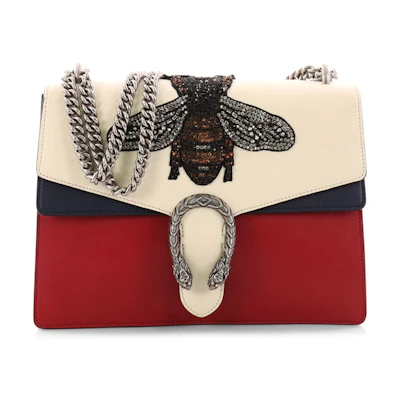 Gucci Dionysus Shoulder Bag Bee Medium Red/White/Blue