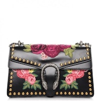 Gucci Dionysus Shoulder Bag Flower Embroidered/Studded Small Black Gucci Dionysus Shoulder Bag Flower Embroidered/Studded Small Black