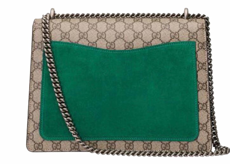 Order Gucci Dionysus GG Supreme中號肩背包-綠色现代款