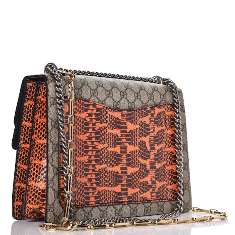 Order 구찌 디오니서스 GG슈프림/파이톤 숄더백 (베이지/오렌지) 
