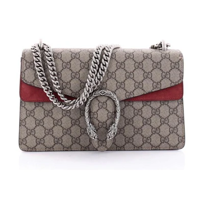 Gucci Dionysus Shoulder Bag GG Supreme Small Beige/Red