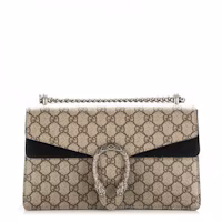 Gucci Dionysus Shoulder Bag GG Supreme Small Brown/Black Gucci Dionysus Shoulder Bag GG Supreme Small Brown/Black