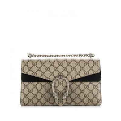 Gucci Dionysus Shoulder Bag GG Supreme Small Brown/Black