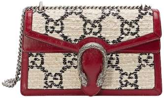 Gucci Dionysus Shoulder Bag GG Tweed Small White/Black Gucci Dionysus Shoulder Bag GG Tweed Small White/Black