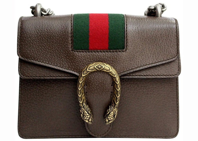 Gucci Dionysus Shoulder Bag Leather/Web Mini Brown