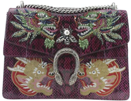 Gucci Dionysus Shoulder Bag Medium Embroidered Python Burgundy Gucci Dionysus Shoulder Bag Medium Embroidered Python Burgundy