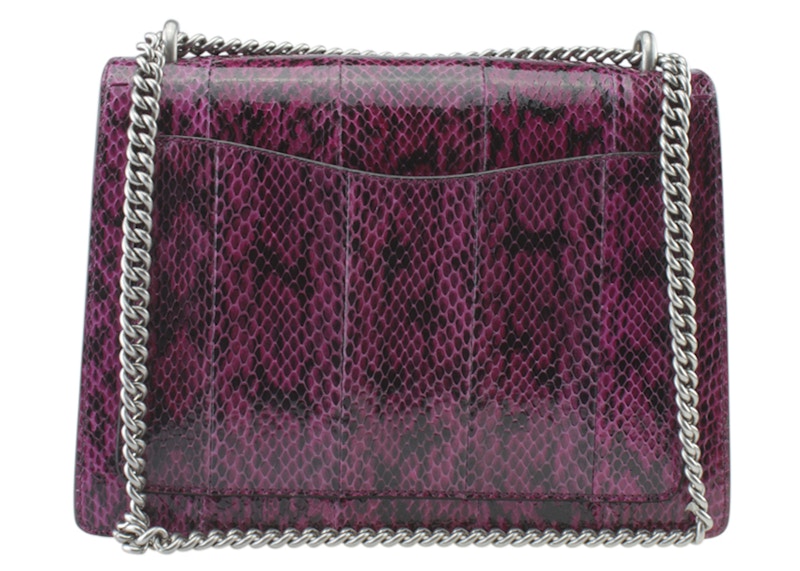 Order Gucci Dionysus中型刺繡蟒蛇皮肩背包 - 酒紅色