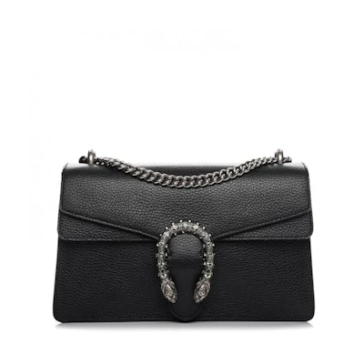 Gucci Dionysus Shoulder Bag Pebbled Calfskin Small Black