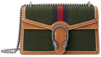 Gucci Dionysus Shoulder Bag Small Blue/Red Web Dark Green/Brown Gucci Dionysus Shoulder Bag Small Blue/Red Web Dark Green/Brown