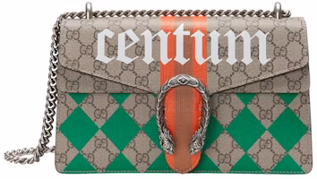 Gucci Dionysus Shoulder Bag Small GG Supreme Centrum Rhombus Print Camel/Ebony/Multi Gucci Dionysus Shoulder Bag Small GG Supreme Centrum Rhombus Print Camel/Ebony/Multi