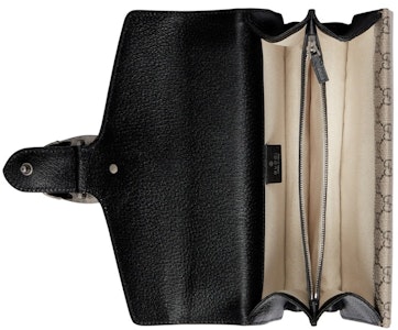 古驰酒神斜挎包小号GG印花中棕褐色/乌木/多色 Lookbook 古驰酒神斜挎包小号GG印花中棕褐色/乌木/多色