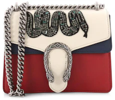 Gucci Dionysus Shoulder Bag Snake Embellished Mini White/Red/Blue Gucci Dionysus Shoulder Bag Snake Embellished Mini White/Red/Blue