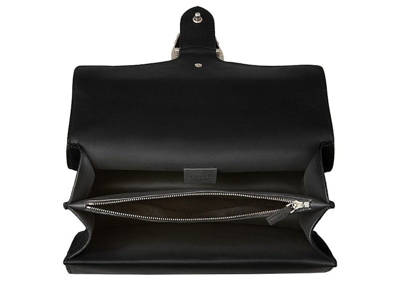 Lookbook 구찌 디오니서스 스몰 블랙 스웨이드 크리스탈 숄더백
