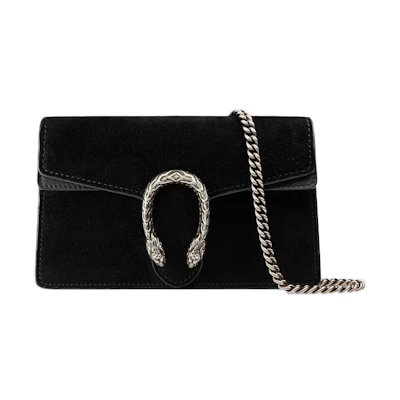 Gucci Dionysus Suede Super Mini Black