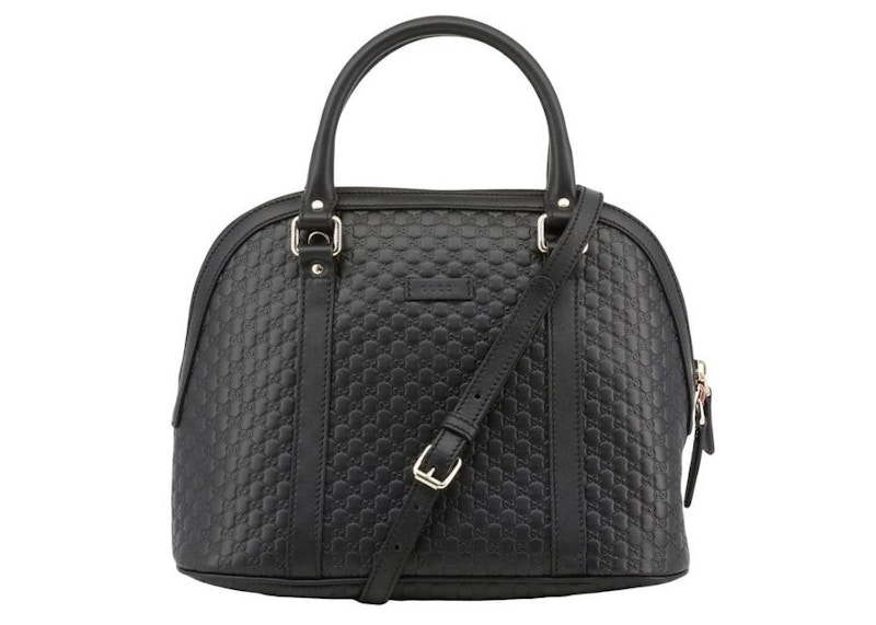 Gucci Dome Shoulder Bag Medium Guccissima Black