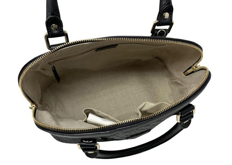 Lookbook 古驰黑色中号Guccissima穹顶肩包