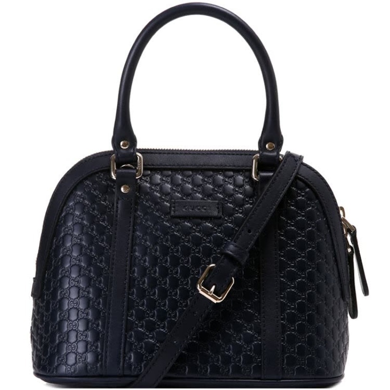 Gucci Dome Sling Bag MicroGuccissima Black